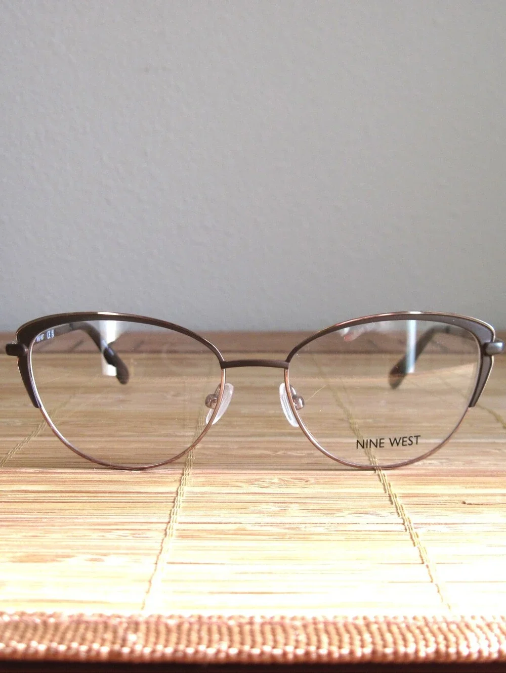 Nine West Brown Metal Cat-Eye Glasses with Subtle Bronze Tone